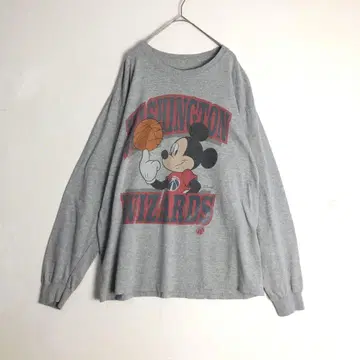 3307 디즈니 미키 롱T 빅 프린트 그레이