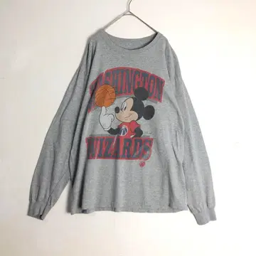 3307 디즈니 미키 롱T 빅 프린트 그레이