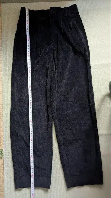 아르마니 코듀로이 와이드 팬츠 블랙
