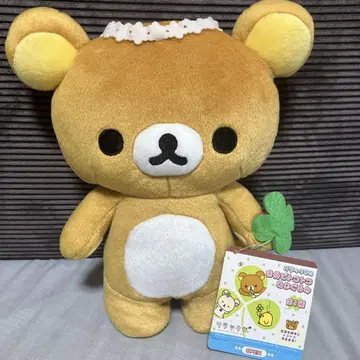 당시물 리락쿠마 야외 토코토코 봉제 인형 약 30cm 네잎 클로버 포함