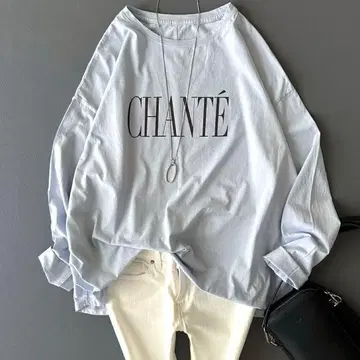 컨디션 최상 마이카&디 CHANTE 로고 롱 슬리브 T셔츠 일본제