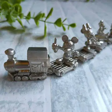 미키 캐릭터 메탈 피규어 기차 세트