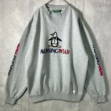 Munsingwear 맨투맨 빅 로고 자수 그레이 L 골프