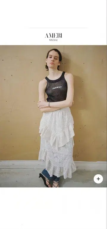 AMERI VINTAGE MEDIRUFFLESLITSKIRT