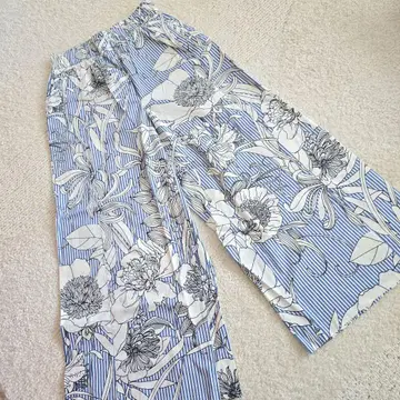 [새상품] ZARA 자라 밴딩 팬츠 꽃 플라워 스트라이프 면