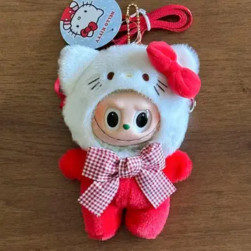 라부부 봉제인형 산리오 의상  갈아입히기 옷 빨간색