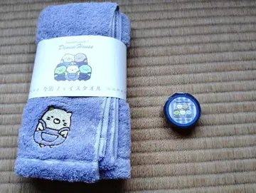 스미코구라시 데님 하우스 한정 페이스 타월 (고양이)과 마스킹 테이프