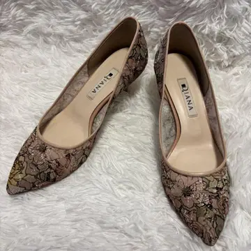 [새상품급] DIANA 회화 시리즈 펌프스 22cm 뮈샤 핑크 꽃무늬