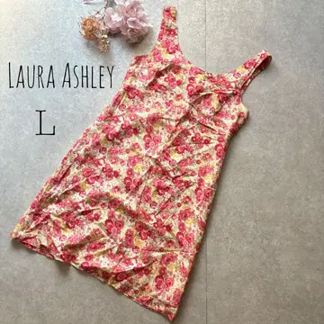 로라 애슐리 Laura Ashley 꽃무늬 원피스 슬리브리스 L