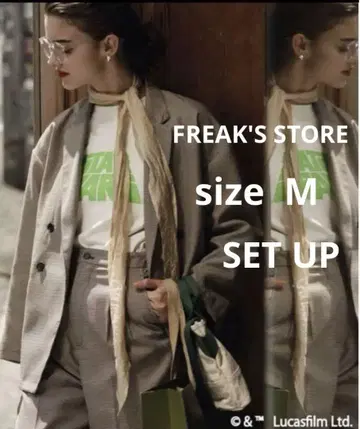 [택 포함 미사용 새상품] FREAK'S STORE 테크 울리 셋업 M