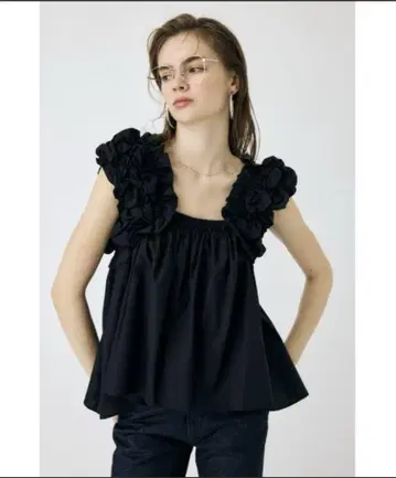 moussy SHOULDER FRILLS 상의