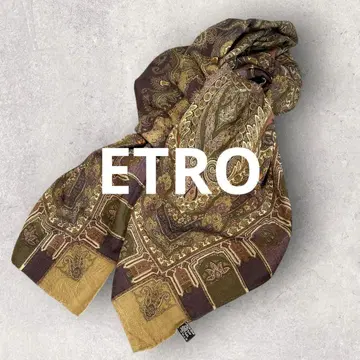 [ETRO] 에트로 대형 스톨 스카프 울 실크 페이즐리