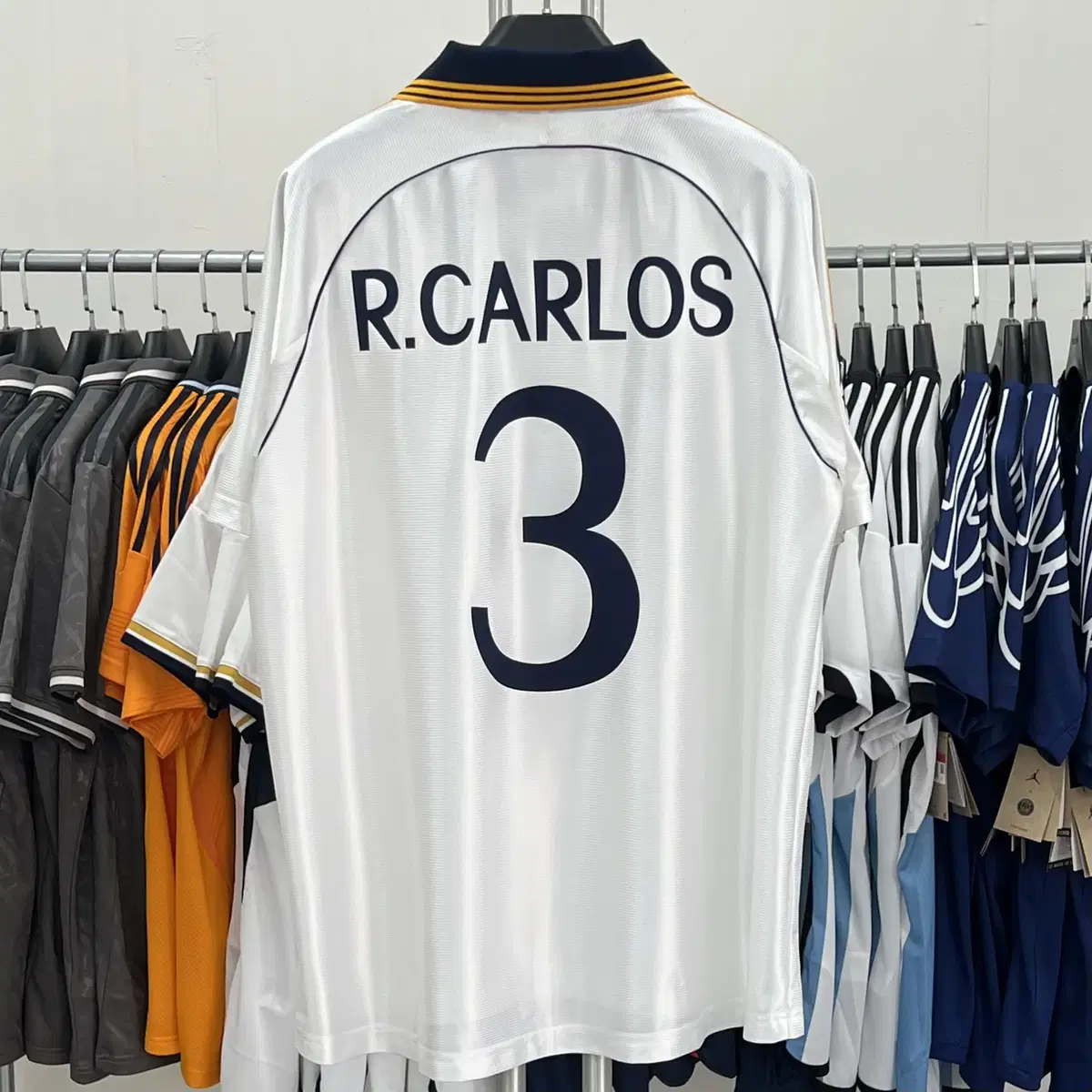 Authentic 99-00 Real Madrid Teka Old Short Sleeve Uniform on