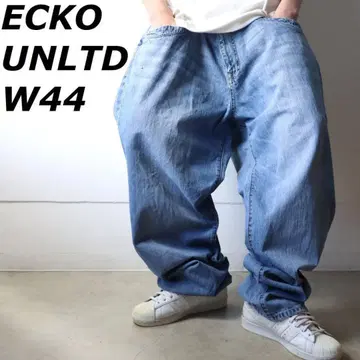 ECKO UNLTD 에코 언리미티드 데님 와이드 자수 로고 W44