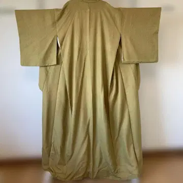 골드 컬러 무지 기모노