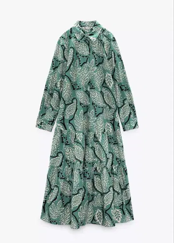 ZARA printed midi dress