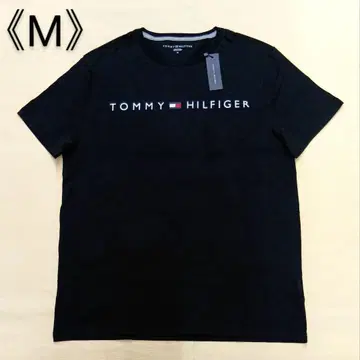 [새상품] 타미힐피거 티셔츠 남녀 공용 프린트 반팔 티셔츠 M 사이즈