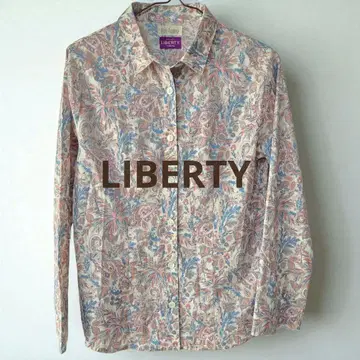 새상품급 LIBERTY 리버티 꽃무늬 긴팔 셔츠 S 일본제 면 100