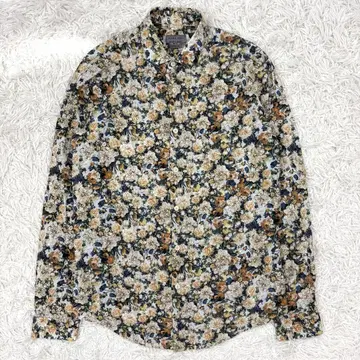 [올 패턴] ZARA MAN 멀티 컬러 꽃무늬 긴팔 셔츠 사이즈 L