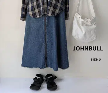 JOHNBULL 젬블 데님 플레어 스커트 size S