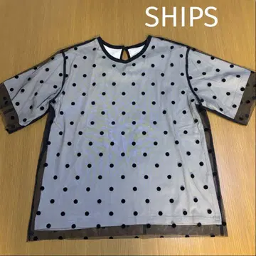 SHIPS 도트 무늬 비침 T셔츠 ONE SIZE