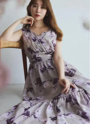 herlipto Anemone Cache-Coeur Long Dress