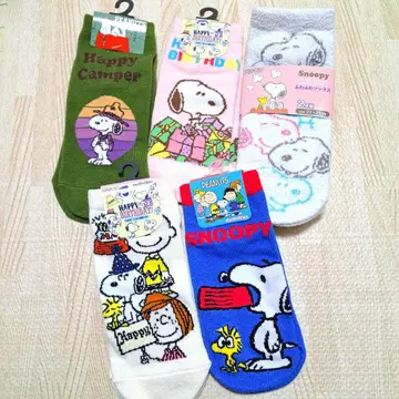 스누피 양말 6족 세트 푹신푹신 삭스 peanuts 새상품