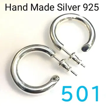 3.5x21mm 양쪽 귀 핸드메이드 925 후프 귀걸이 (501 사이즈)