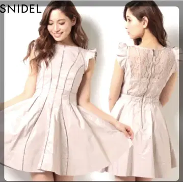 [새상품급] snidel 스나이델 백 레이스 원피스