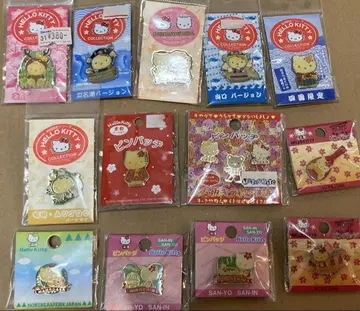 HELLO KITTY 일본 한정 헬로키티 핀 배지 레트로 지역 13개