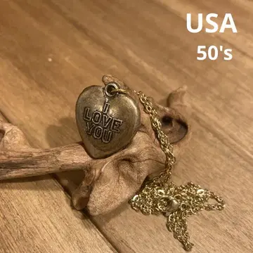 US 구매 40's~50's 빈티지 참 목걸이 iloveyou