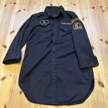 HYSTERIC GLAMOUR 와펜 밀리터리 7부 셔츠