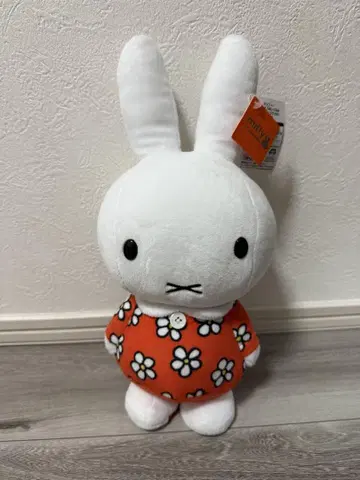 미피 봉제 인형 꽃무늬 의류 약 30cm