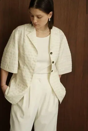 GINGHAM CHECK DOME SLEEVE SHIRT CLANE