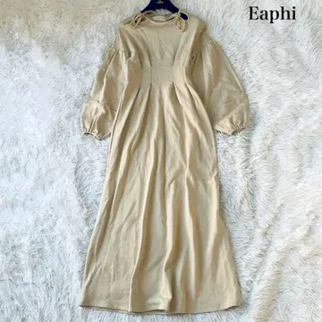 Eaphi 프론트 리본 턱 원피스 2사이즈 베이지 정가 1.2만