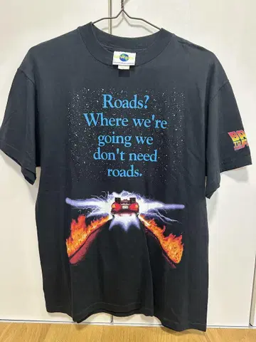 미사용 영화 T셔츠 90년대 빈티지 Back to the Future