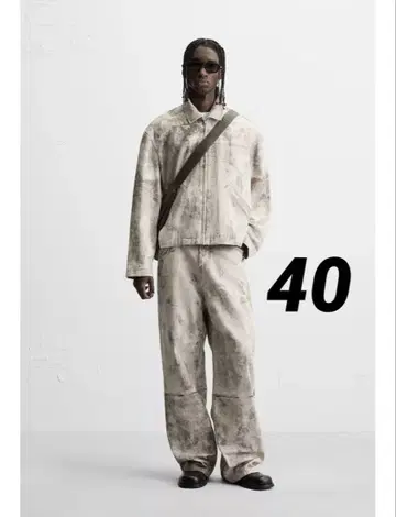 완판템 ZARA 앱스트랙트 패턴 팬츠 40