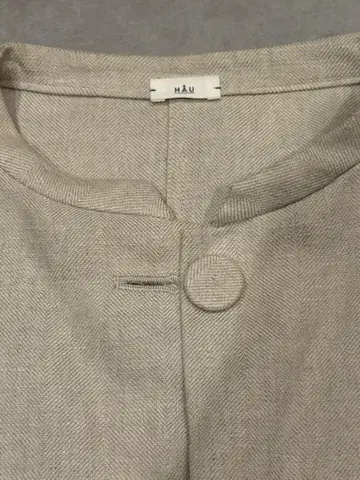HAU 노카라 자켓 베이지