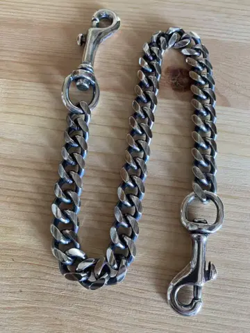 두꺼운 은 지갑 체인 양쪽 철포 나스카 큰/작은 사이즈 45cm 스모크