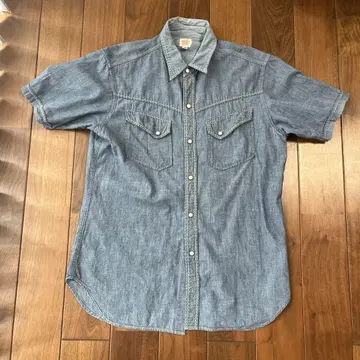 SUGAR CANE 반팔 웨스턴 셔츠 M 15 1/2