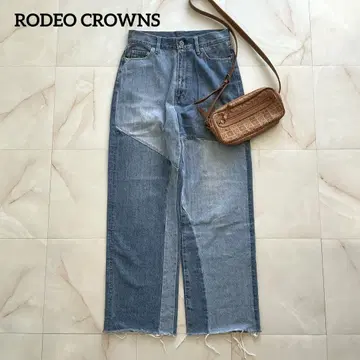 RODEO CROWNS 재구축 데님 와이드 데님 M 사이즈 컷오프