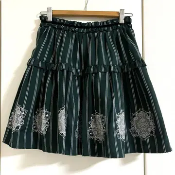 axes femme 엑시즈팜 스커트 그린 녹색 카드 로즈