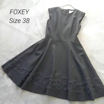 [컨디션 최상] FOXEY 바론 드레스 38 자수 울 고급 플레어