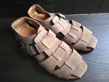 ZARA 자라 구르카 스트랩 샌들 스웨이드 베이지 SIZE 42