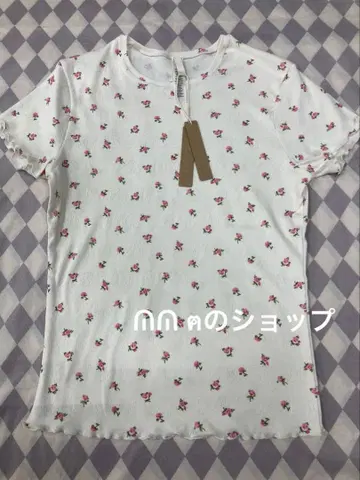 SKIMS 꽃무늬 티셔츠 화이트 인기 M