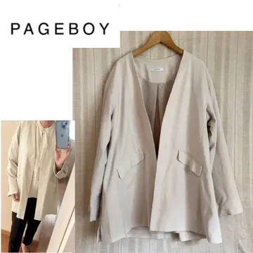 PAGE BOY V넥 노카라 자켓