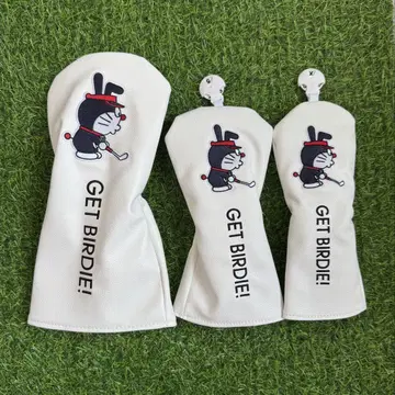 새상품 [ 3세트 ] 도라에몽 골프 클럽 헤드커버 1+3+UT 화이트