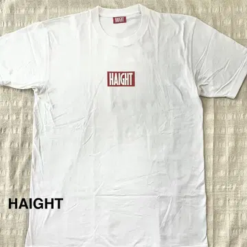 HAIGHT 화이트 T 박스 로고 티셔츠 XL 반팔 스트릿 구제 의류