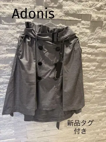 Adonisis 백 스타일 긴 길이 비대칭 스커트