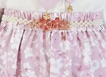 벚꽃 모티브 펄 벨트 핑크